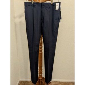 Banana Republic Men's Non-Iron Stretch Cotton Dress Pants, Tapered Fit, Navy